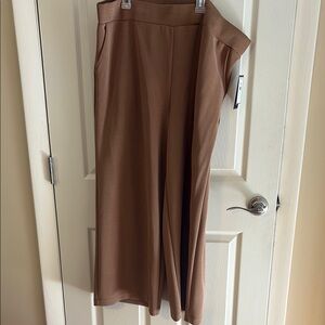 Cable & Gauge Wide Leg Pants - Brown